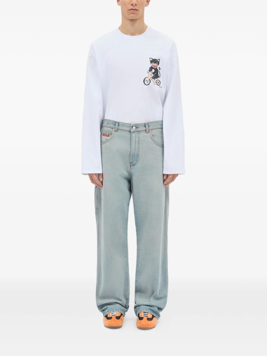 Blugi drepti MSGM albastri - Img 2