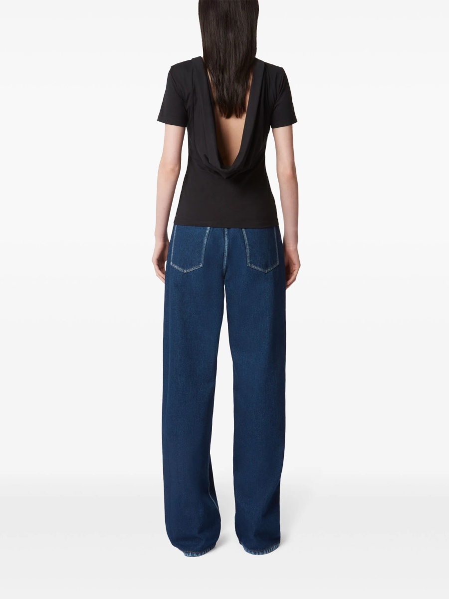 Blugi drepti Nina Ricci albastri - Img 4