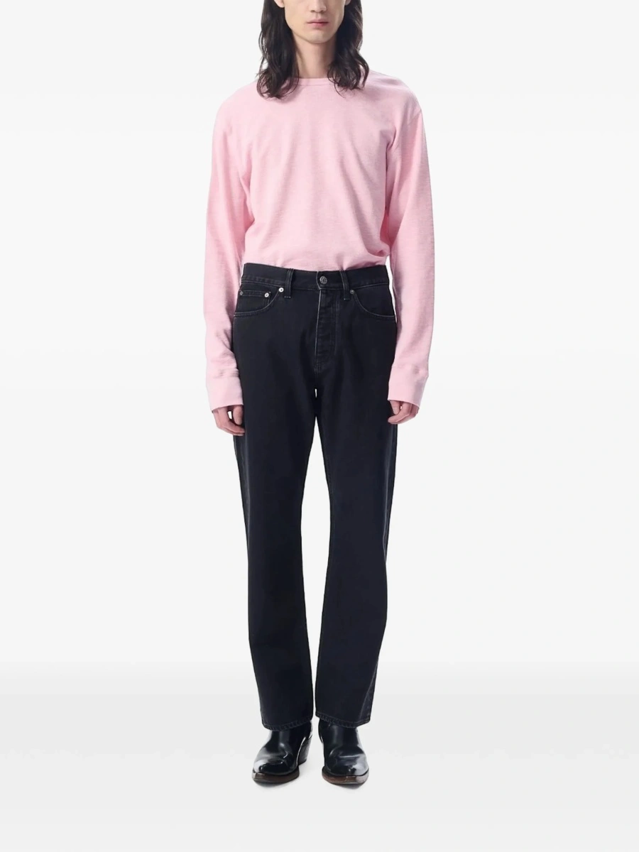 Blugi drepti SUNFLOWER negri din denim - Img 2