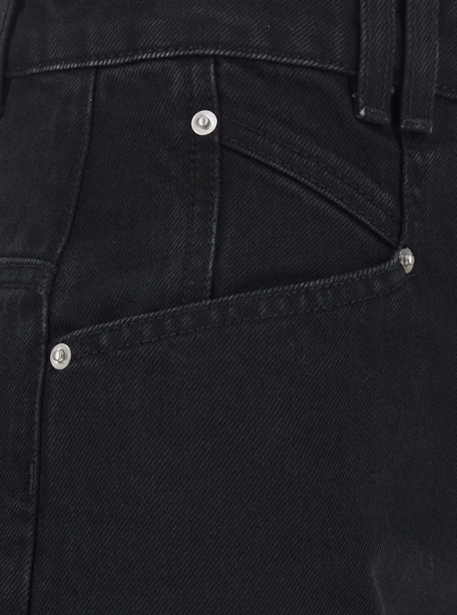 Blugi Isabel Marant negri din denim - Img 3