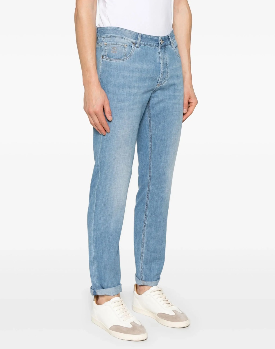 Blugi Jeans in cotton with distressed effect - Img 5