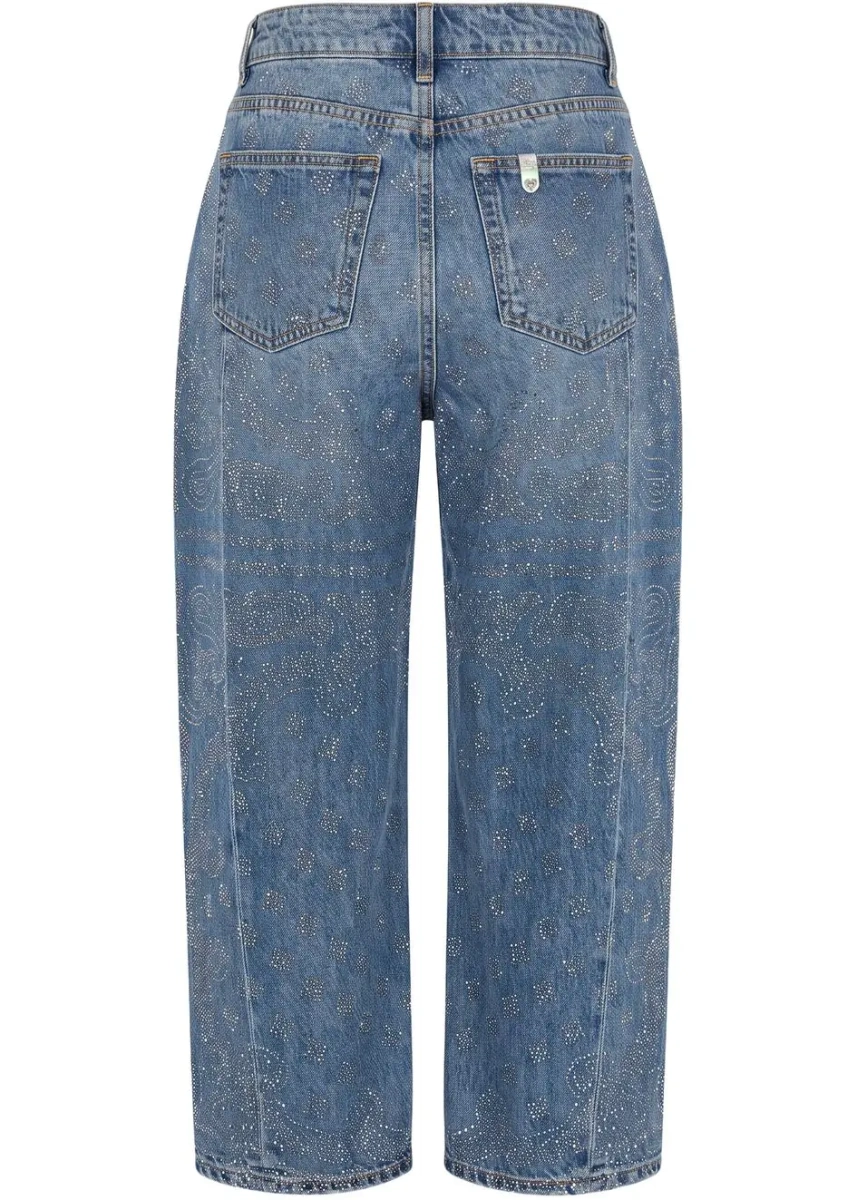 Blugi Jeans with rhinestone application - Img 2