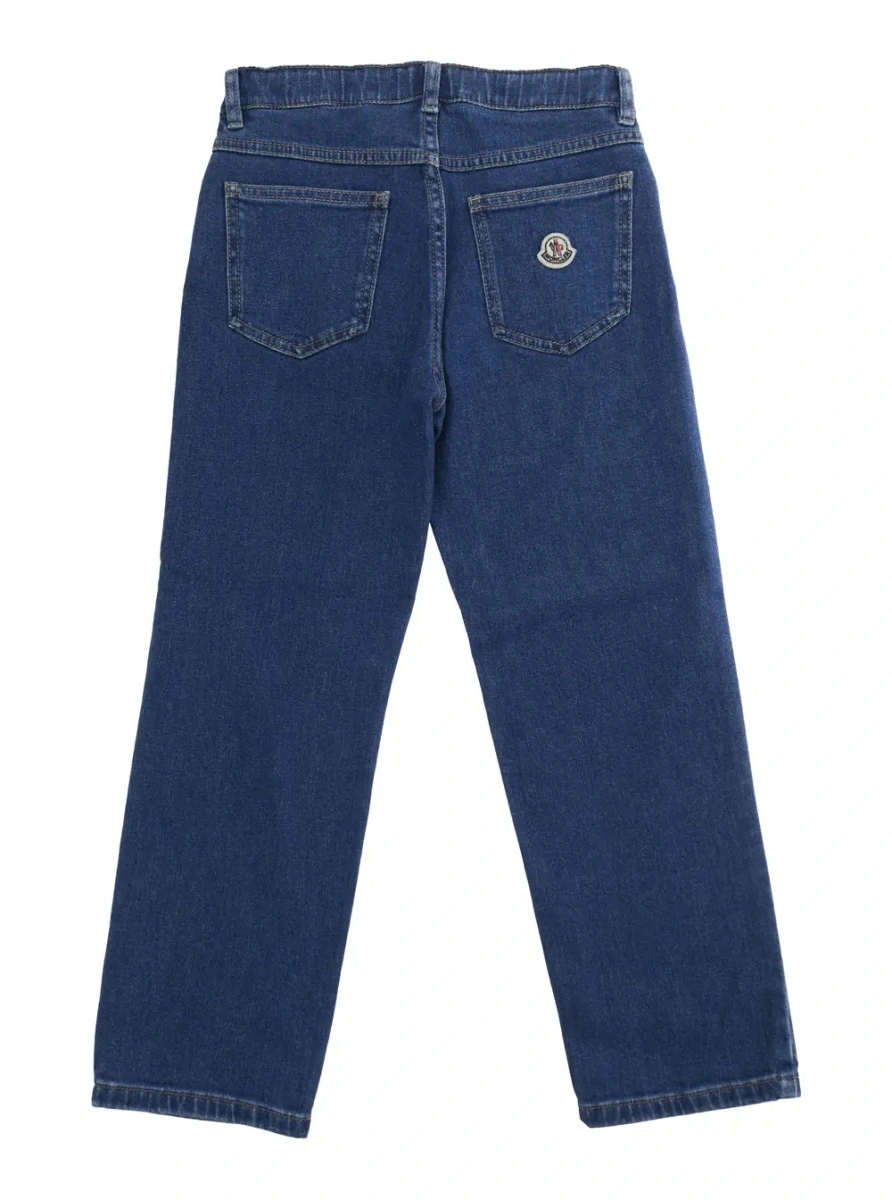 Blugi Moncler albastri din denim - Img 2