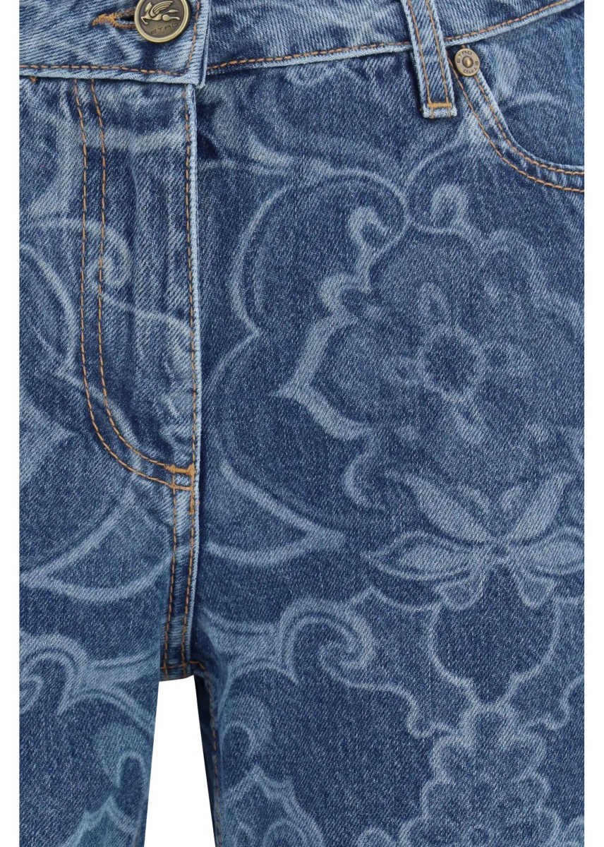 Blugi Ornamental jacquard denim Jeans - Img 3