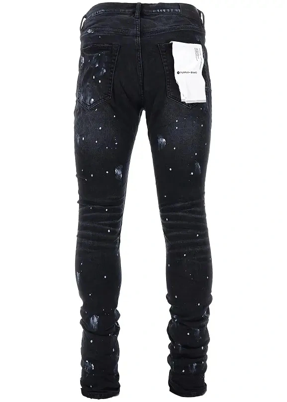 Blugi PURPLE BRAND negri din denim - Img 3
