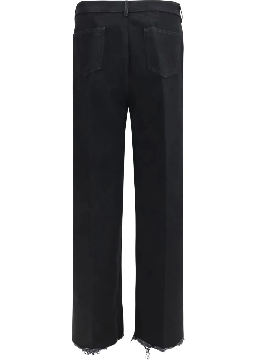Blugi Rick Owens negri din bumbac - Img 2