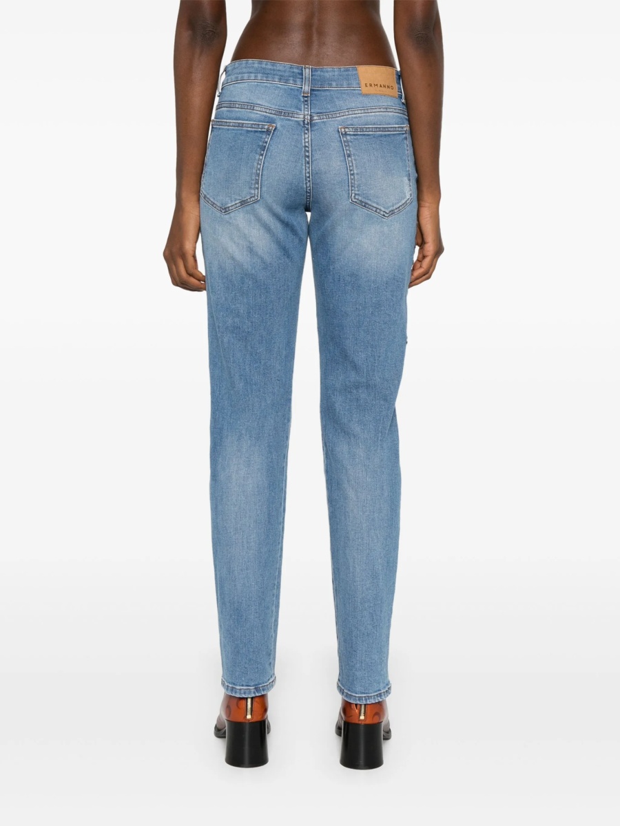 Blugi Skinny Ermanno Scervino albastri din elastan si polyester - Img 4