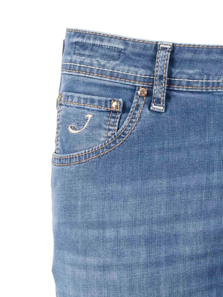 Blugi slim fit Jacob Cohen albastri - Img 3