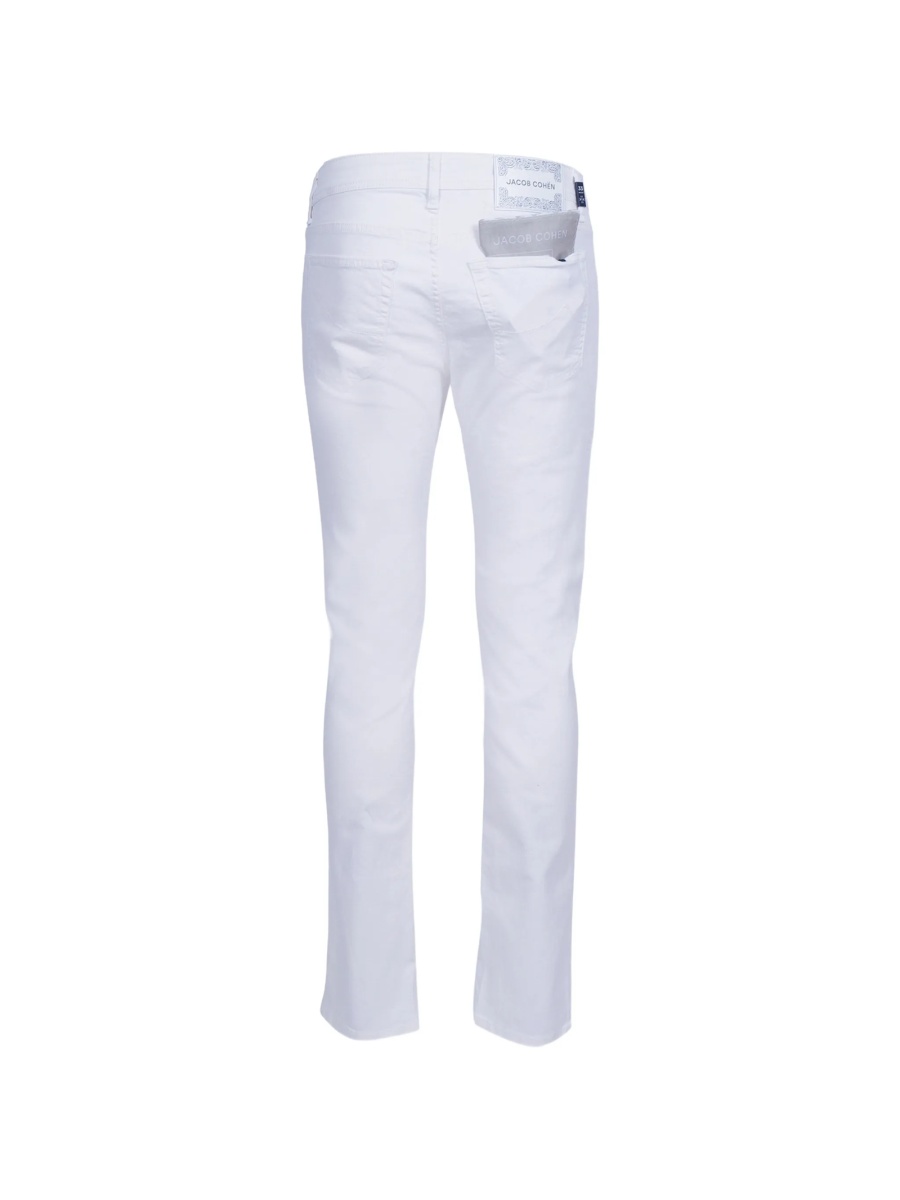 Blugi slim fit Jacob Cohen albi - Img 2