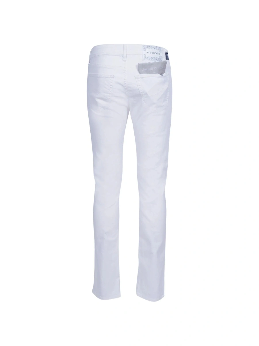 Blugi slim fit Jacob Cohen albi - Img 2