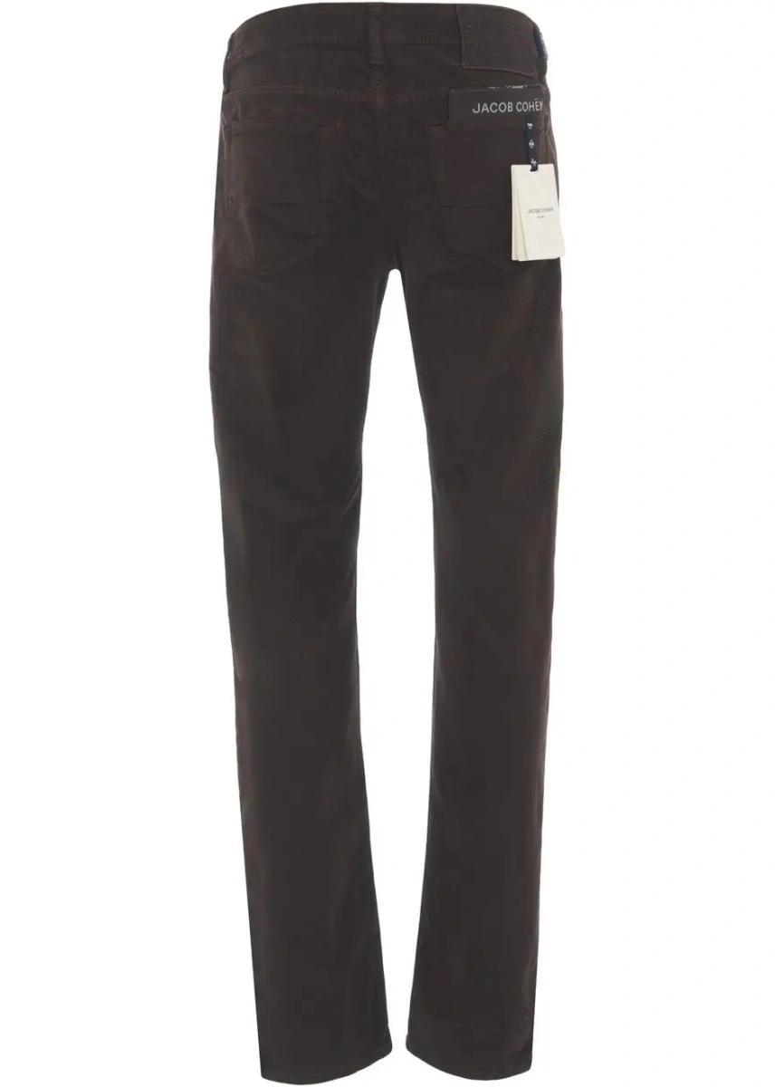 Blugi slim fit Jacob Cohen maro din denim - Img 4