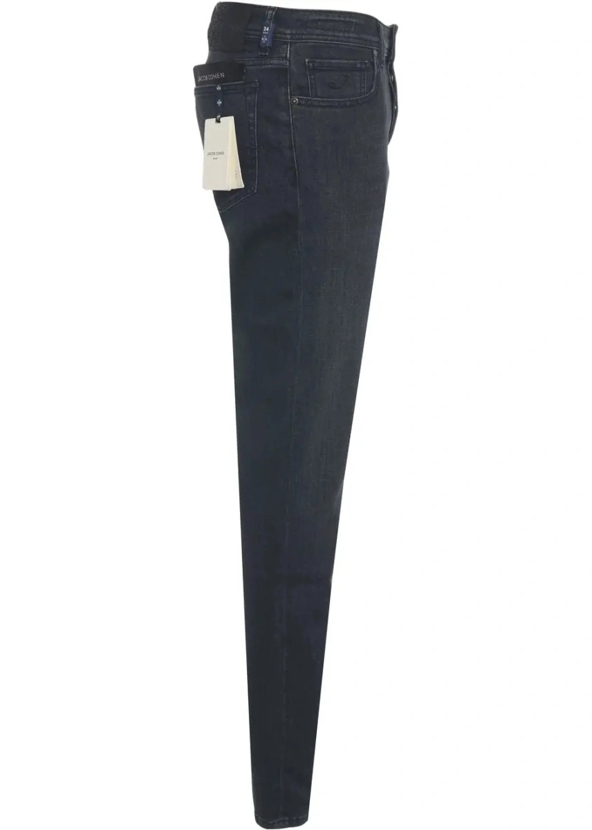 Blugi slim fit Jacob Cohen negri din denim - Img 3