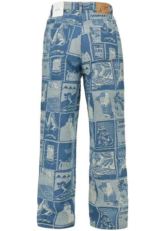 Blugi Stamp jacquard denim jeans - Img 3