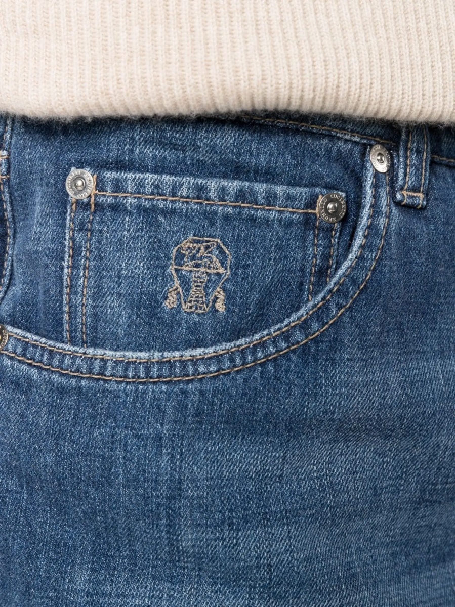 Blugi Straight five-pocket Jeans in cotton - Img 7