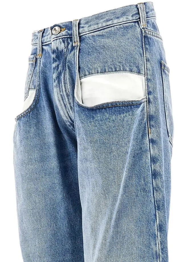 Blugi Straight leg jeans with dropped pockets - Img 2