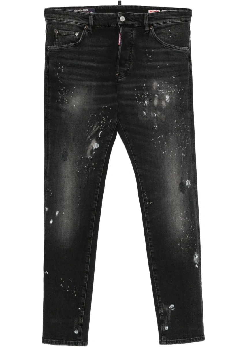 Blugi Teddy dark wash stretch denim Jeans - Img 8