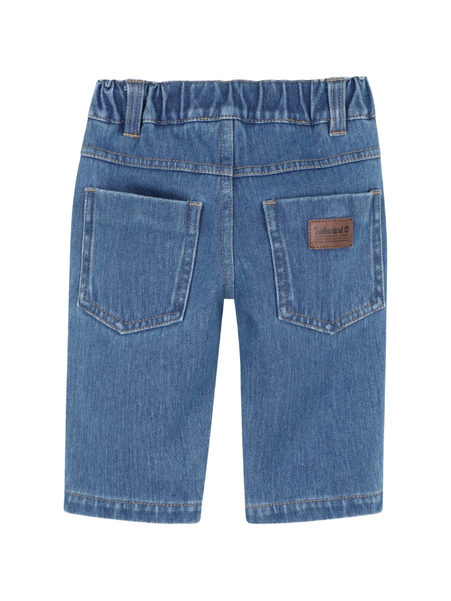 Blugi Timberland albastri din elastan si bumbac - Img 2