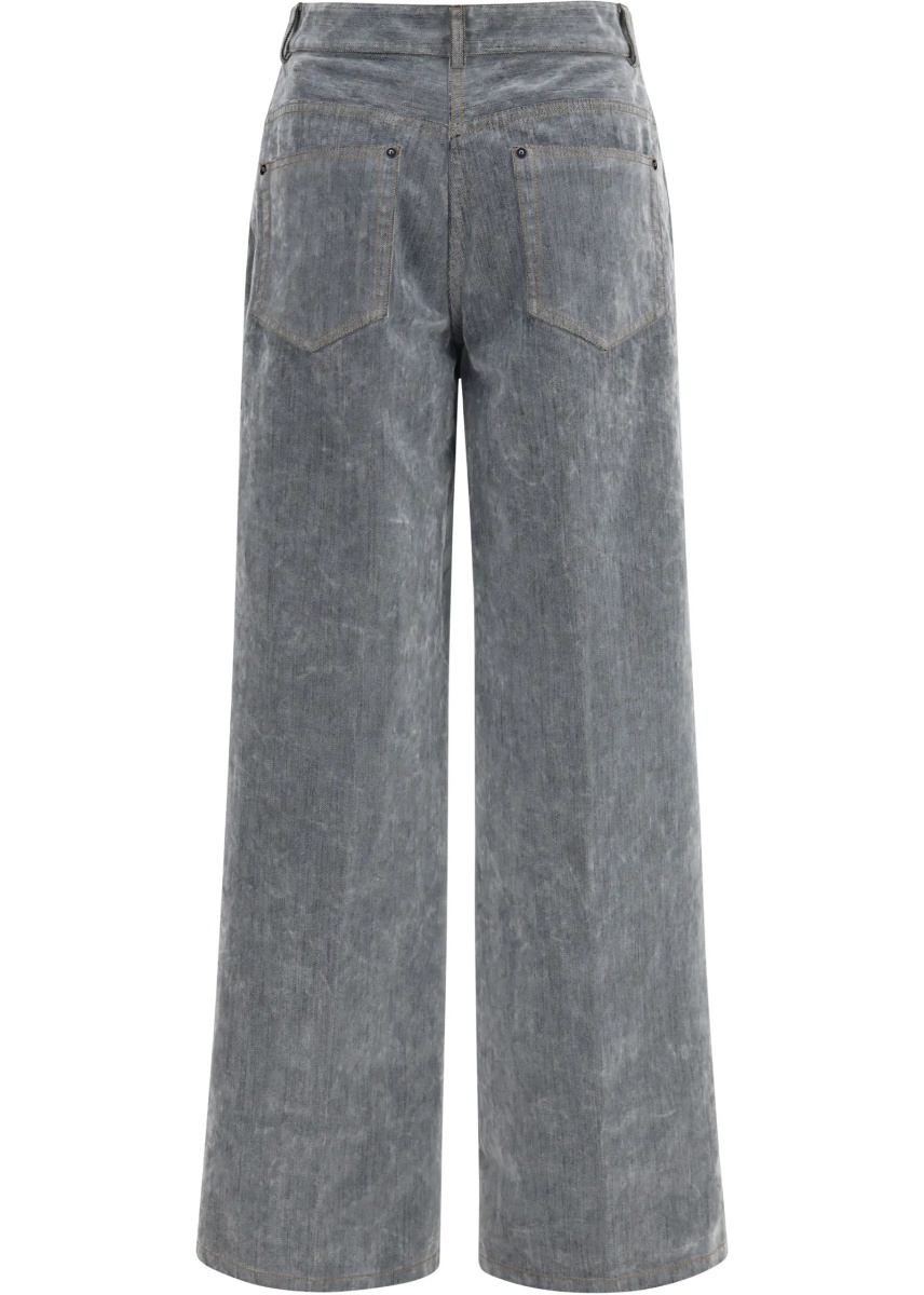 Blugi Wide leg Jeans in flocked denim - Img 2