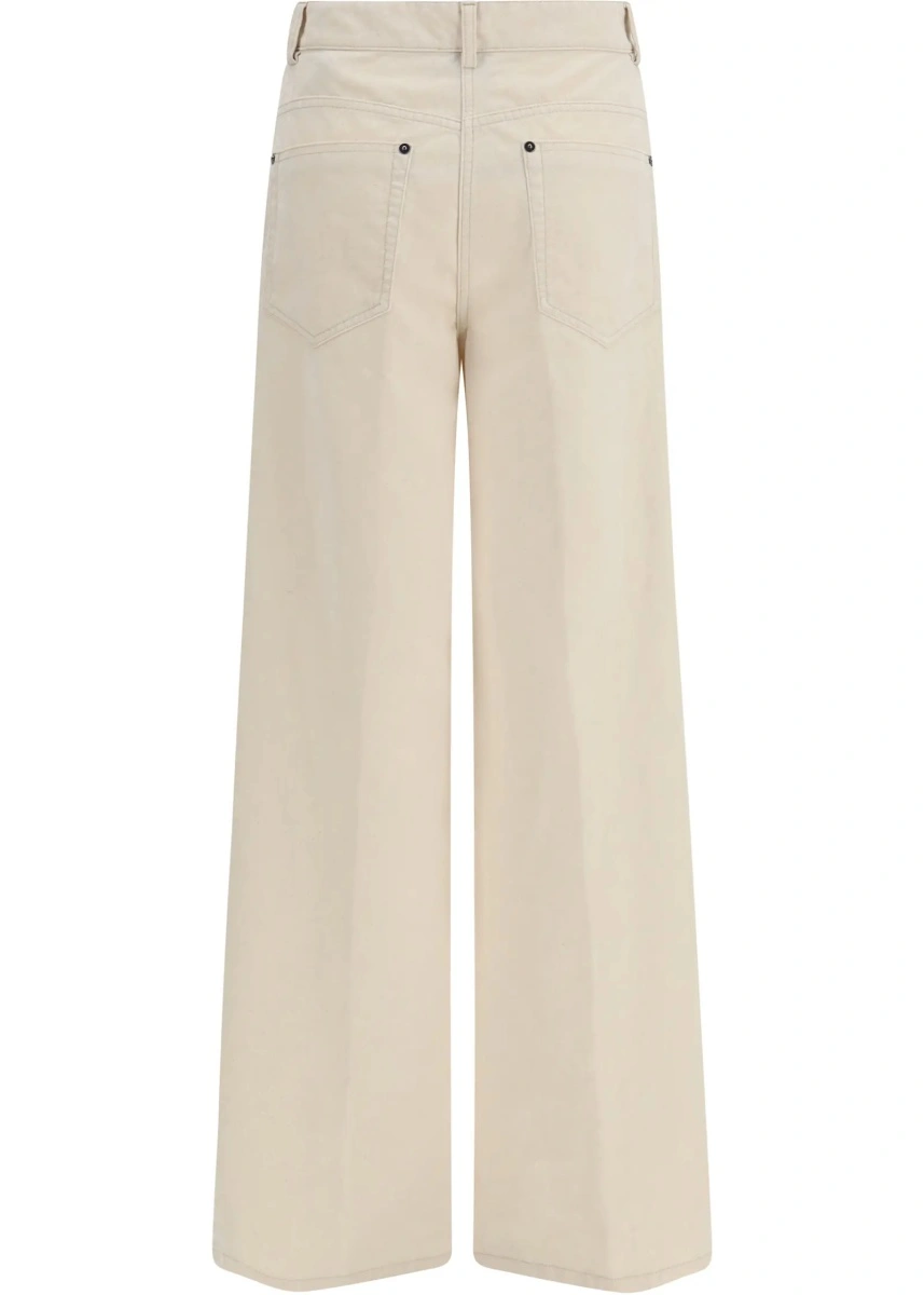Blugi Wide leg Jeans in flocked denim - Img 2
