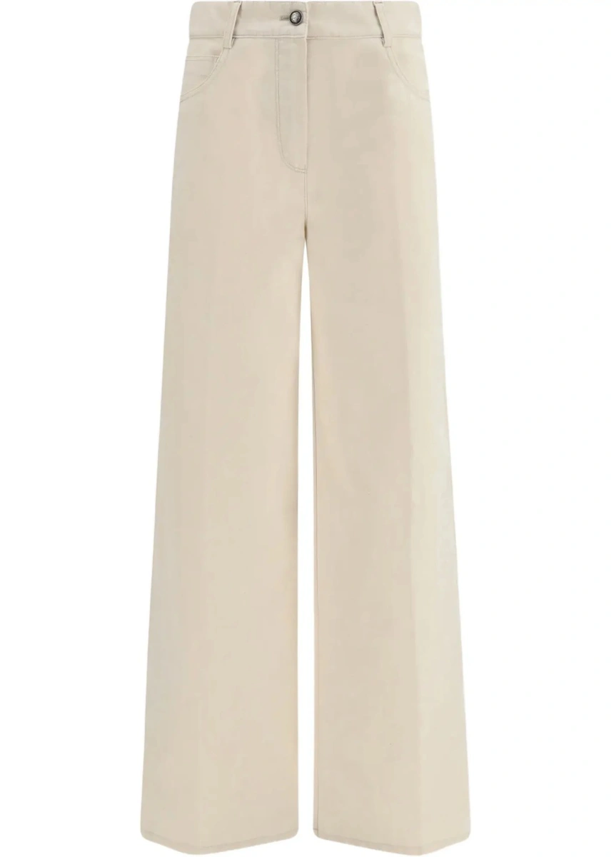 Blugi Wide leg Jeans in flocked denim - Img 6