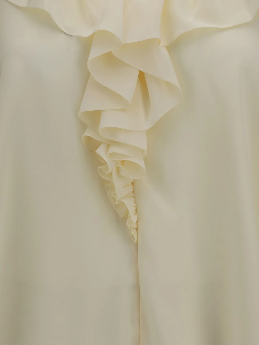Bluza Chloe neutra din matase - Img 4