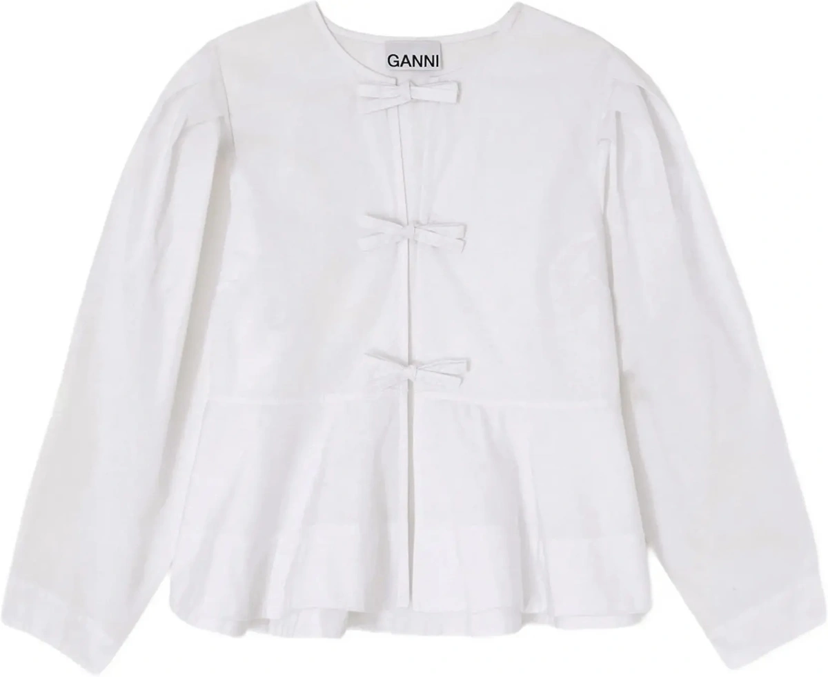 Bluza Cotton poplin Blouse with bows - Img 7