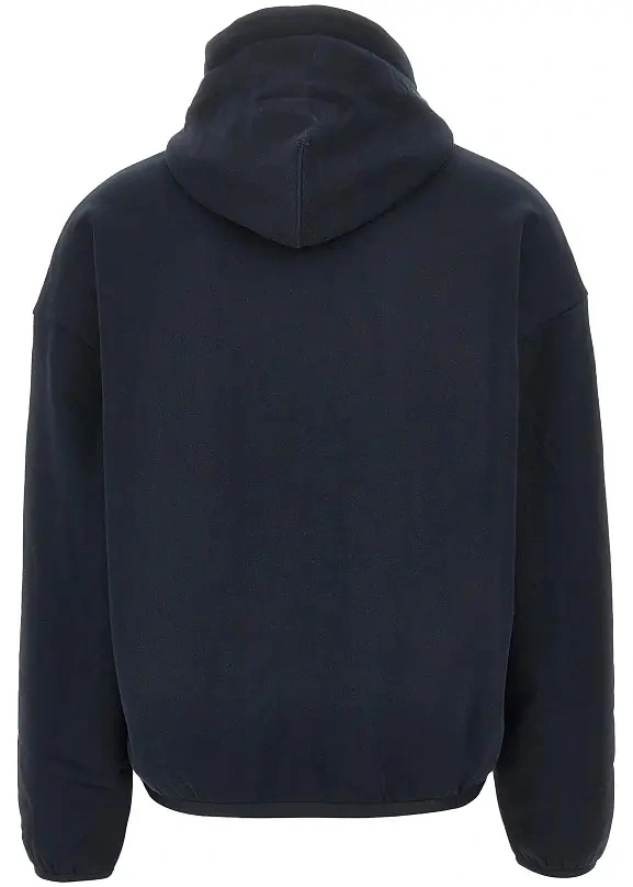 Bluza de trening Emporio Armani albastra din bumbac si matase - Img 3