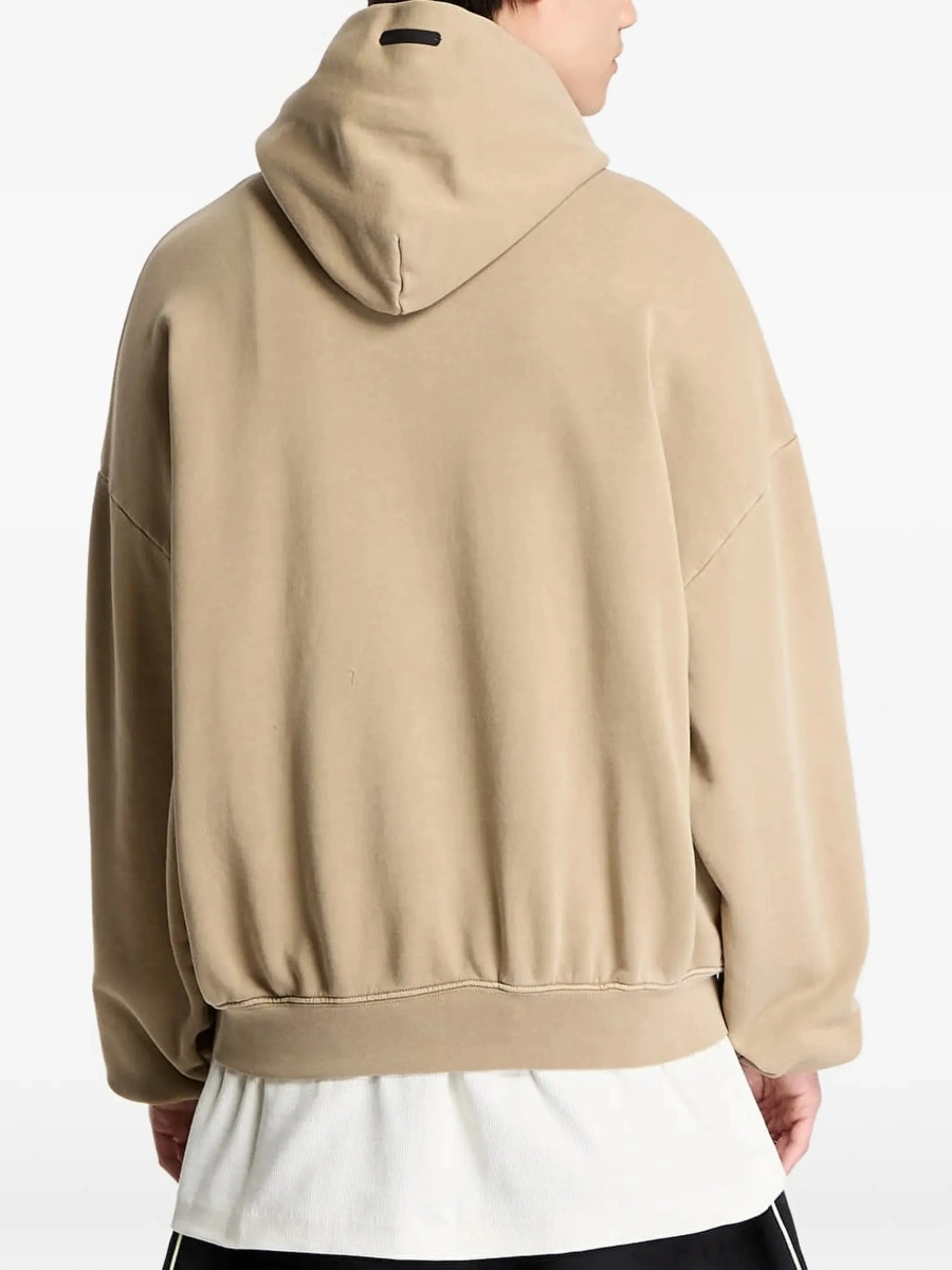 Bluza de trening FEAR OF GOD bej din bumbac - Img 5