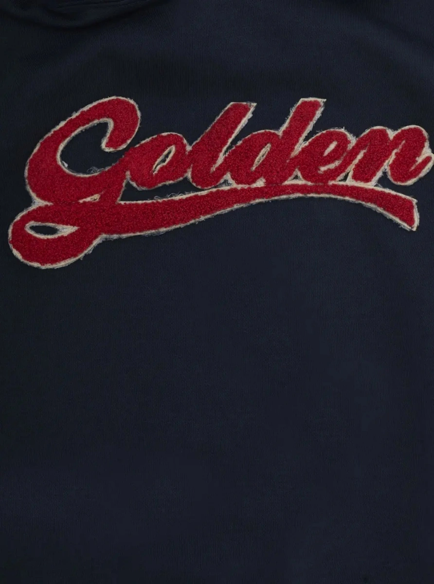 Bluza de trening GOLDEN GOOSE KIDS albastra din bumbac - Img 3