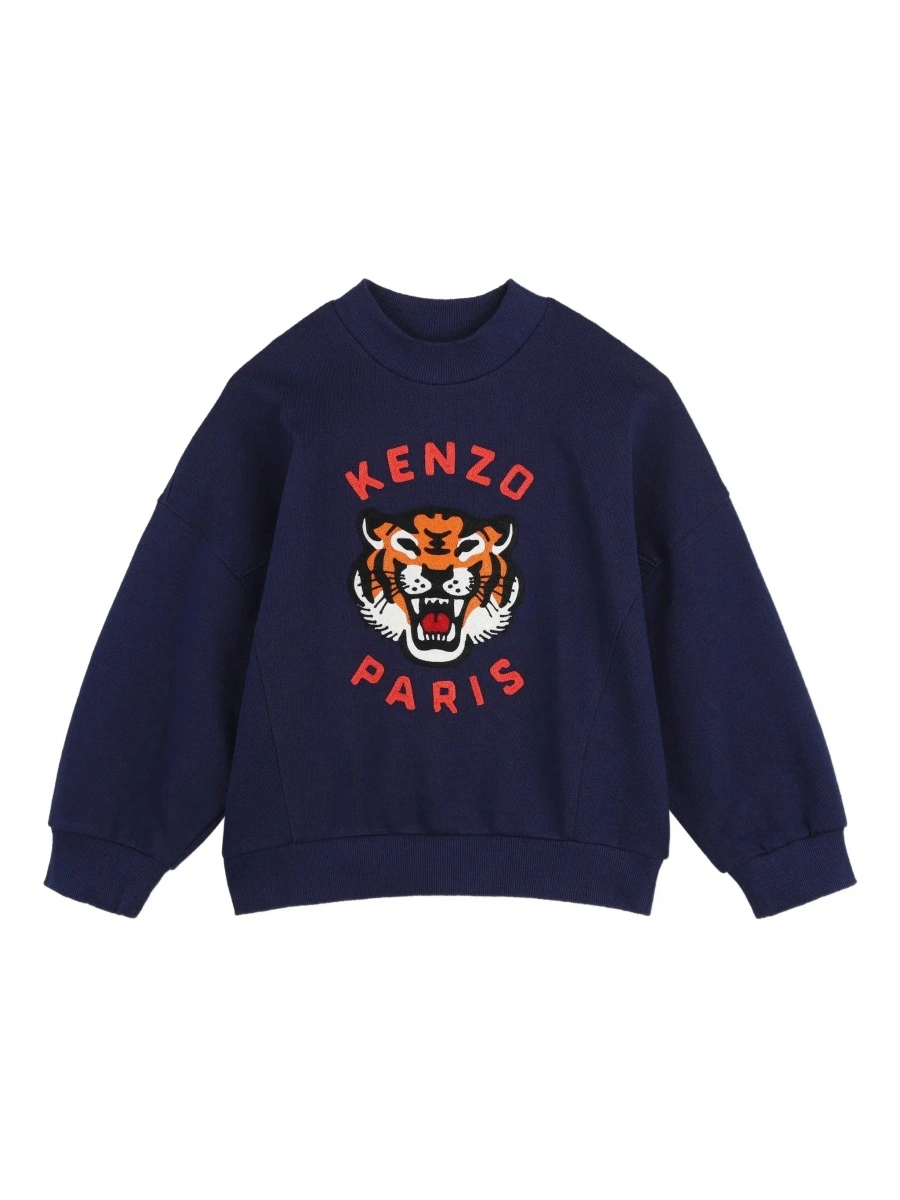 Bluza de trening Kenzo albastra din bumbac - Img 6