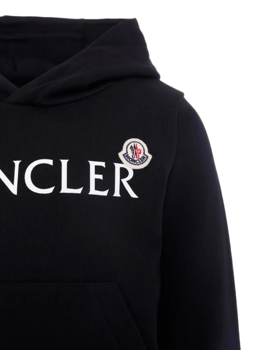 Bluza de trening Moncler neagra din bumbac - Img 3