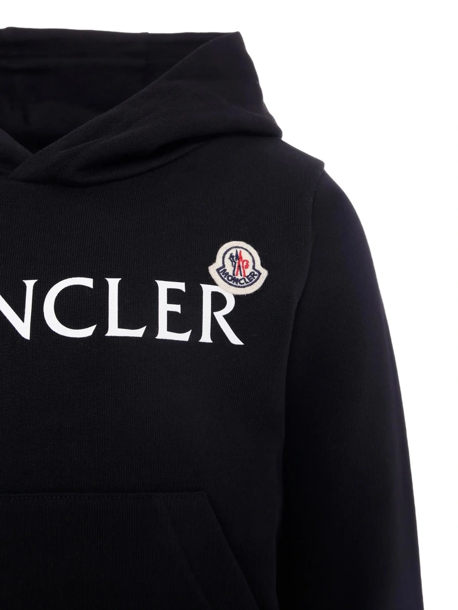 Bluza de trening Moncler neagra din bumbac - Img 5