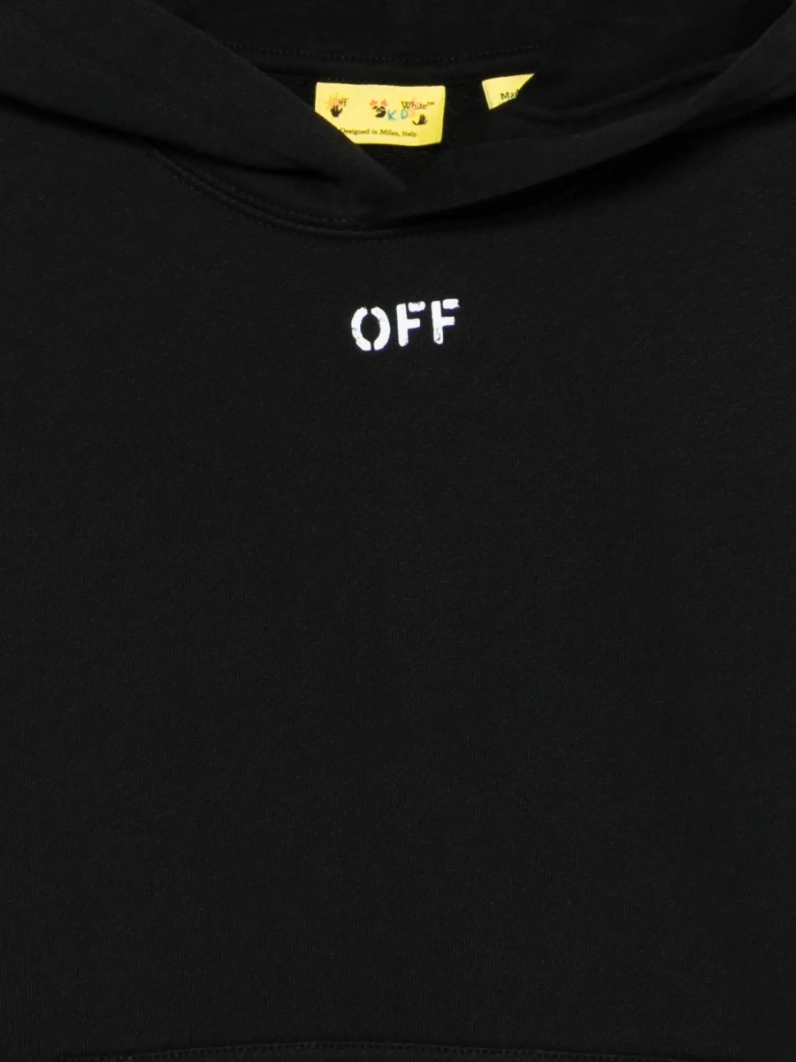 Bluza de trening Off-White neagra din bumbac - Img 5