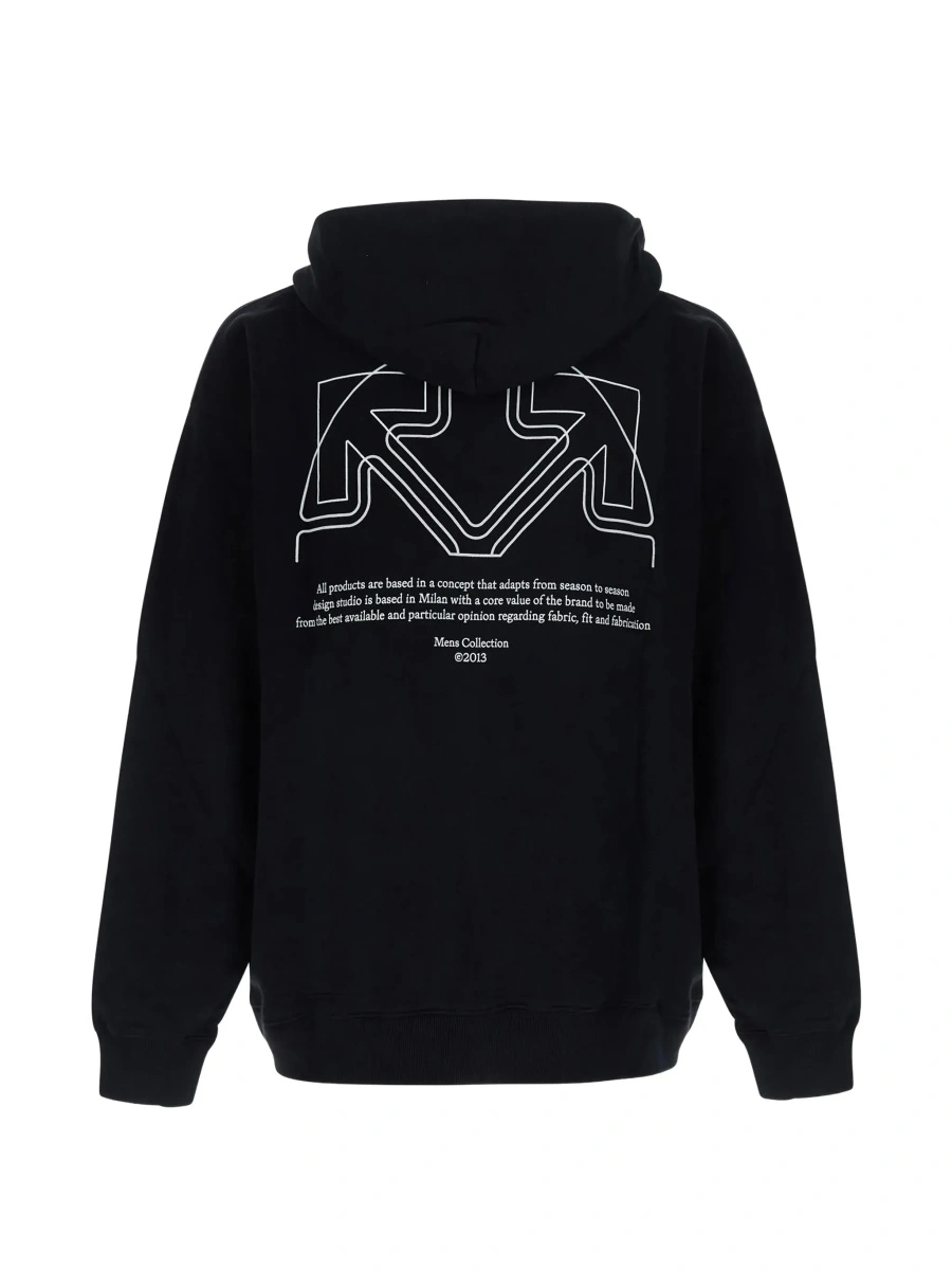 Bluza de trening Off-White neagra din bumbac - Img 4