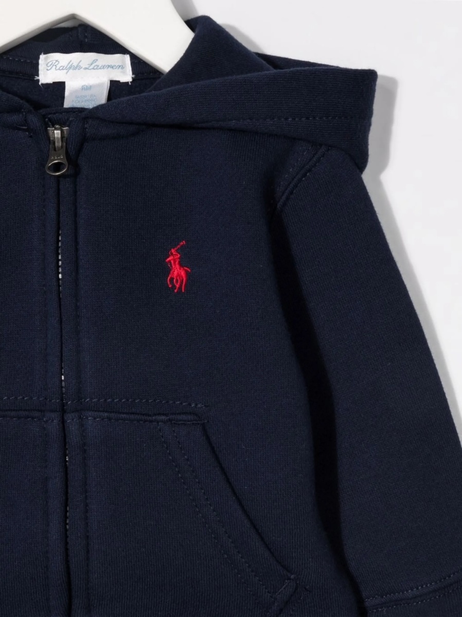 Bluza de trening Ralph Lauren albastra din bumbac si polyester - Img 3