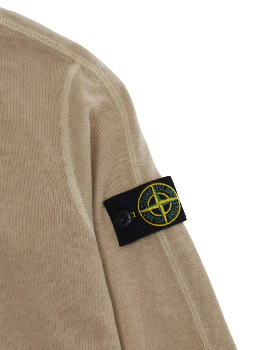 Bluza de trening Stone Island bej din bumbac 'L1S166100012S0060V0190' - Img 3