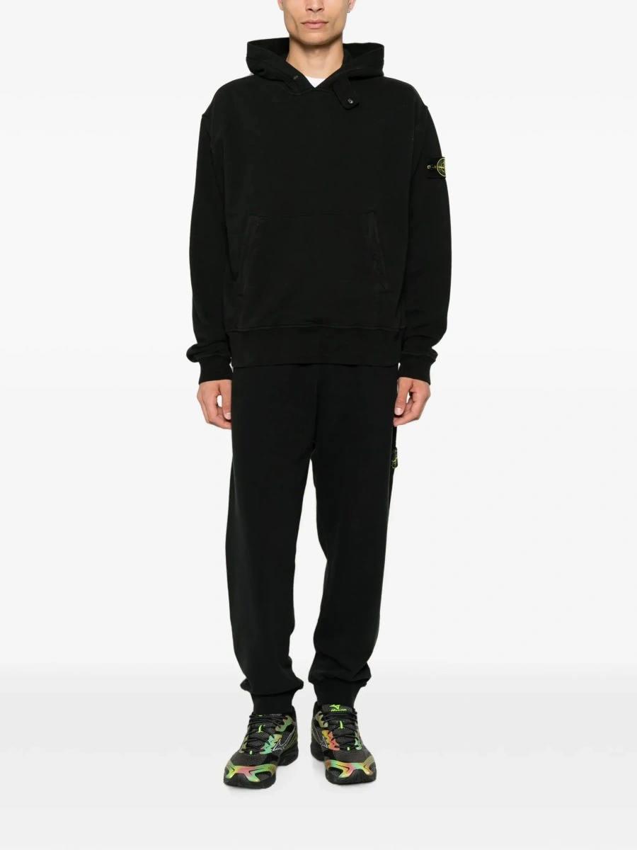Bluza de trening Stone Island neagra din bumbac - Img 4