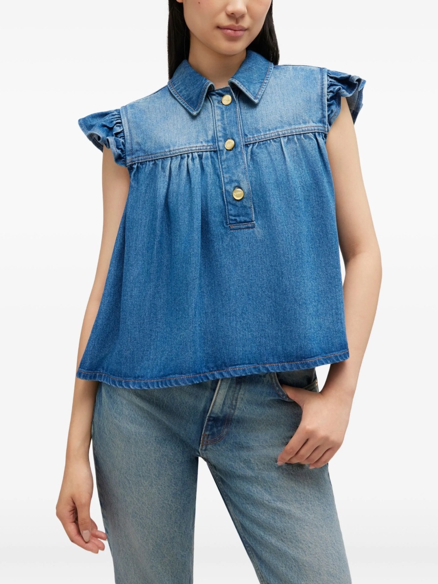 Bluza Ganni albastra - Img 3