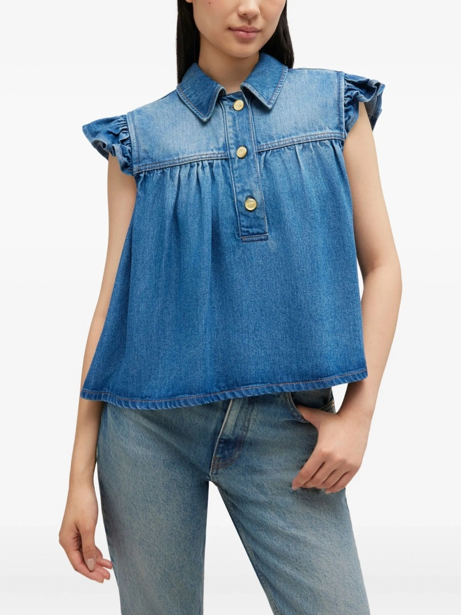 Bluza Ganni albastra - Img 3