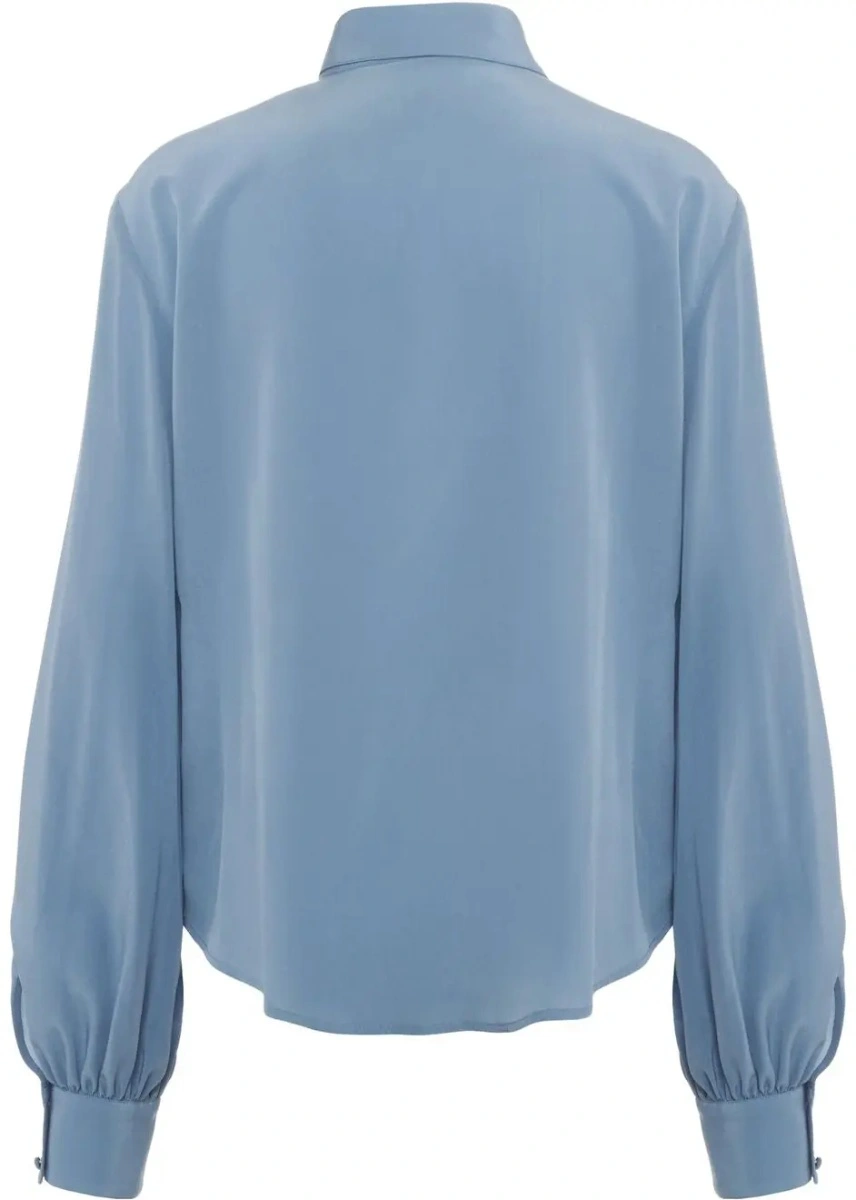 Bluza Himon's albastra din matase - Img 3