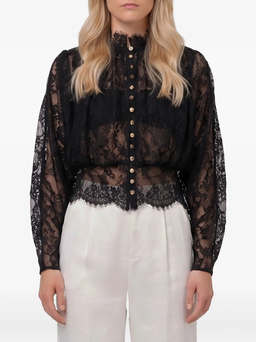 Bluza Lace High Neck Blouse - Img 8