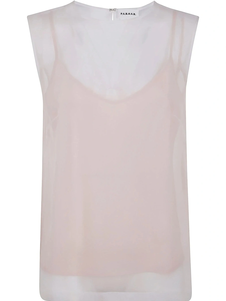 Bluza P.A.R.O.S.H. alba din matase - Img 6