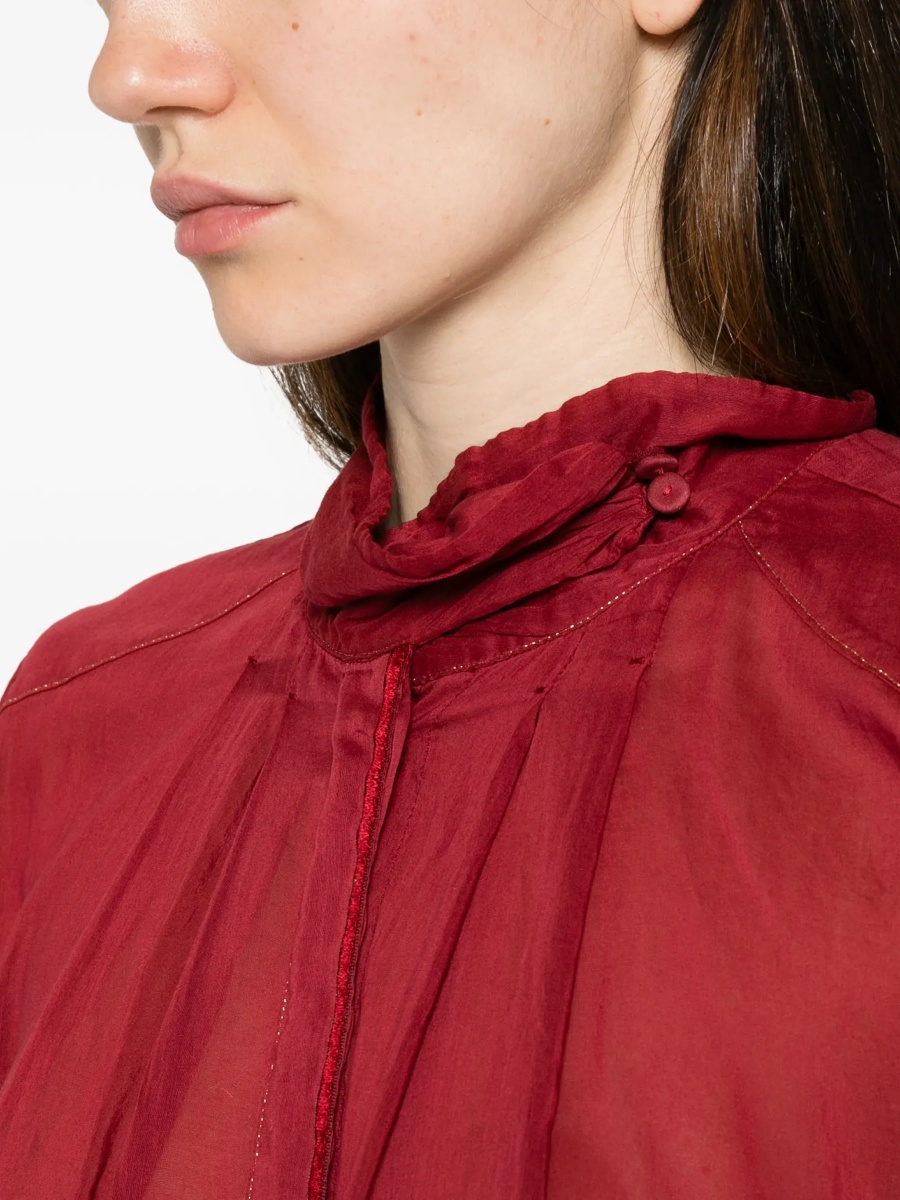 Bluza pleated high-neck Blouse - Img 7