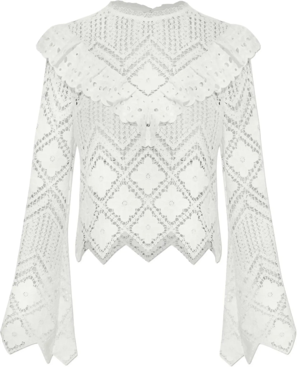 Bluza Top In Crochet Con Inserti In Pizzo - Img 6