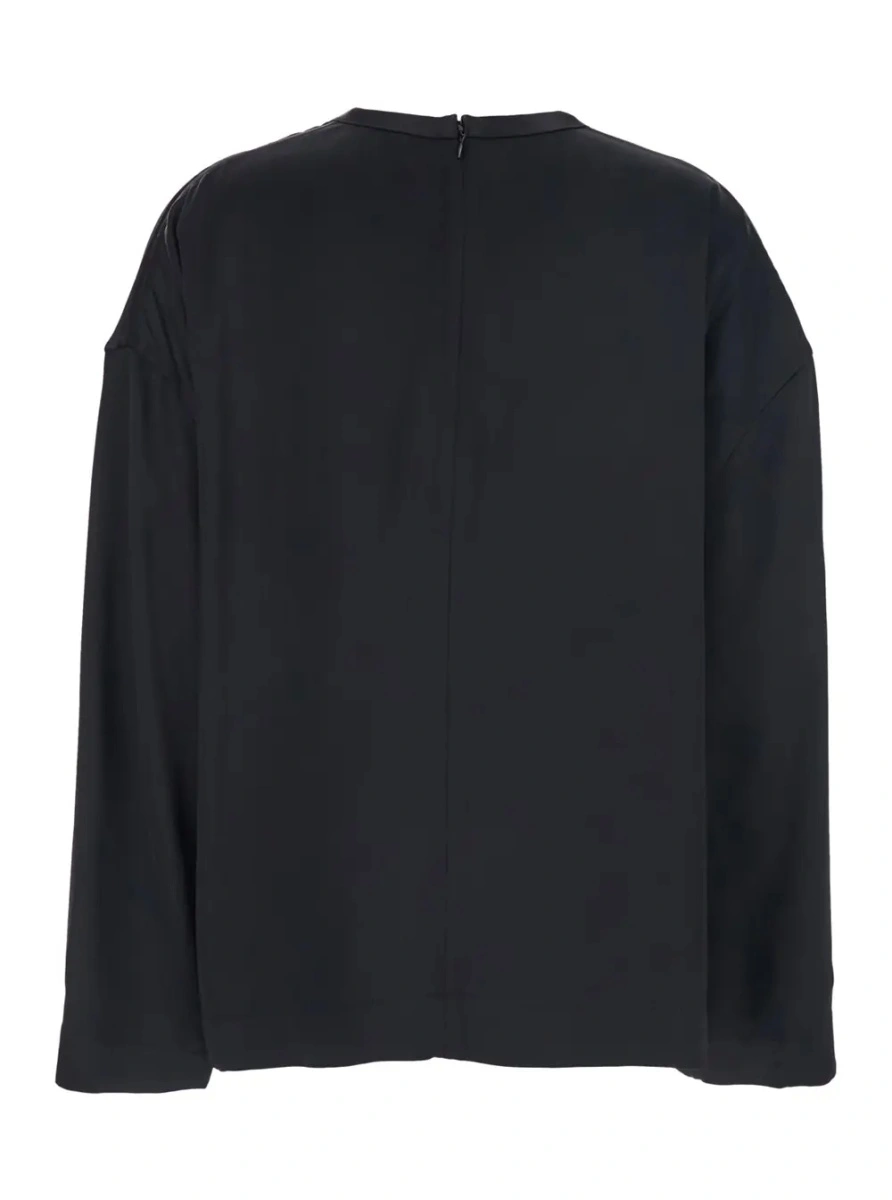 Bluza TOTEME neagra din vascoza - Img 2