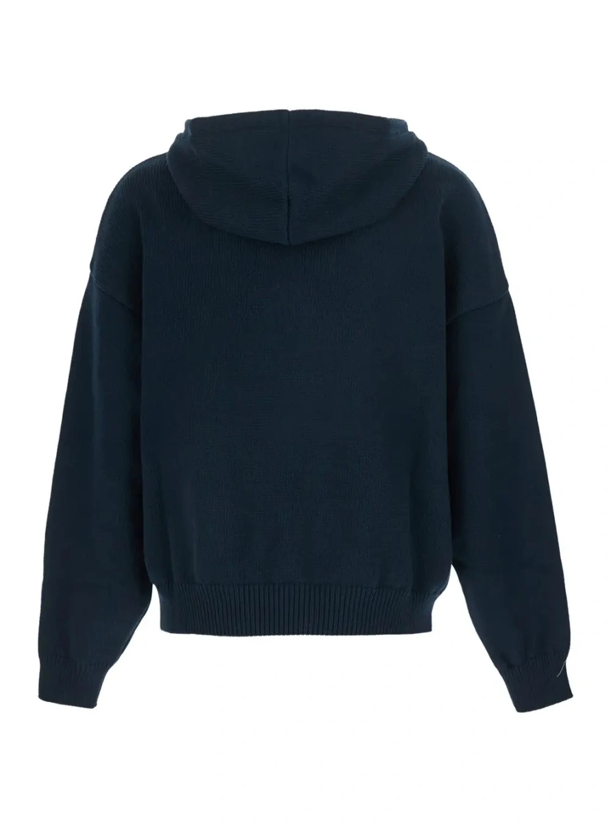 Bluza trening Hoodie with hood in Tech Fabric blue unisex - Img 2