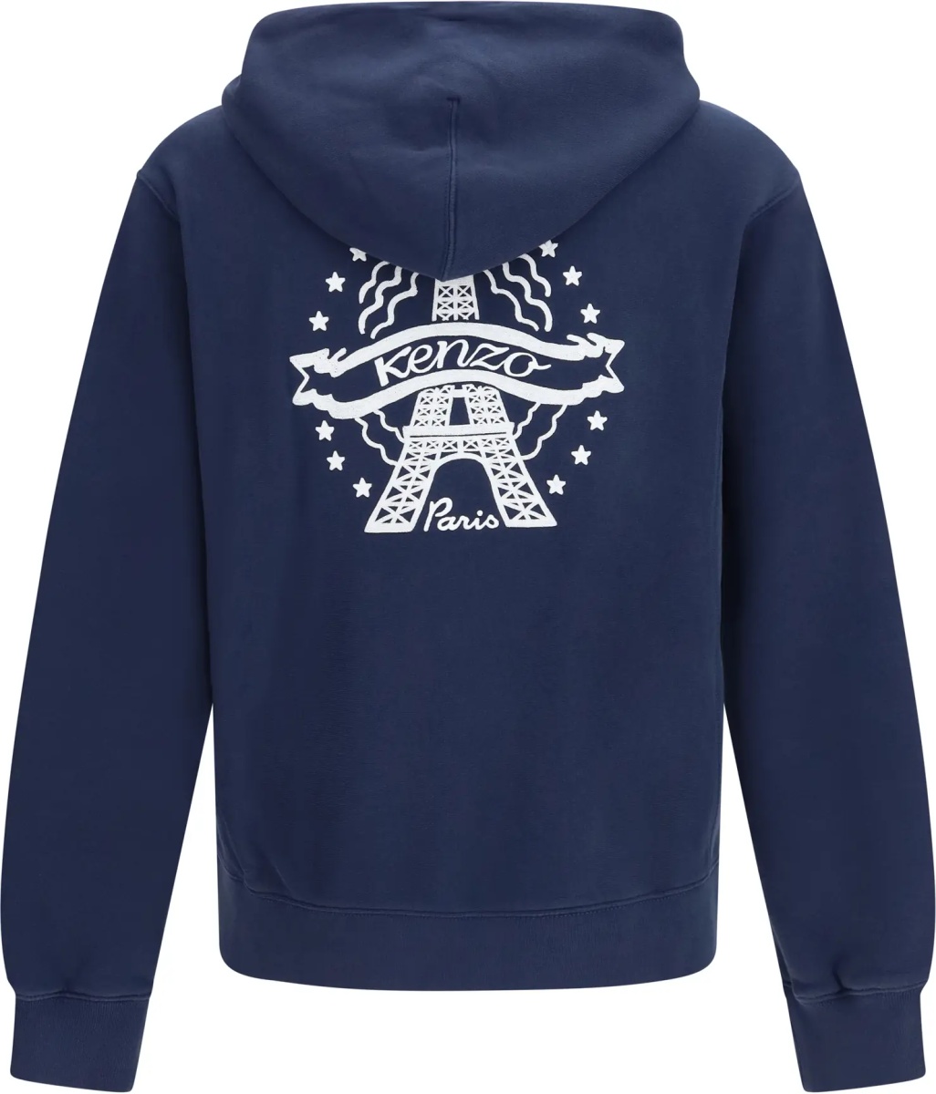 Bluza trening Kenzo Eiffel Tower Design cotton Hoodie - Img 2