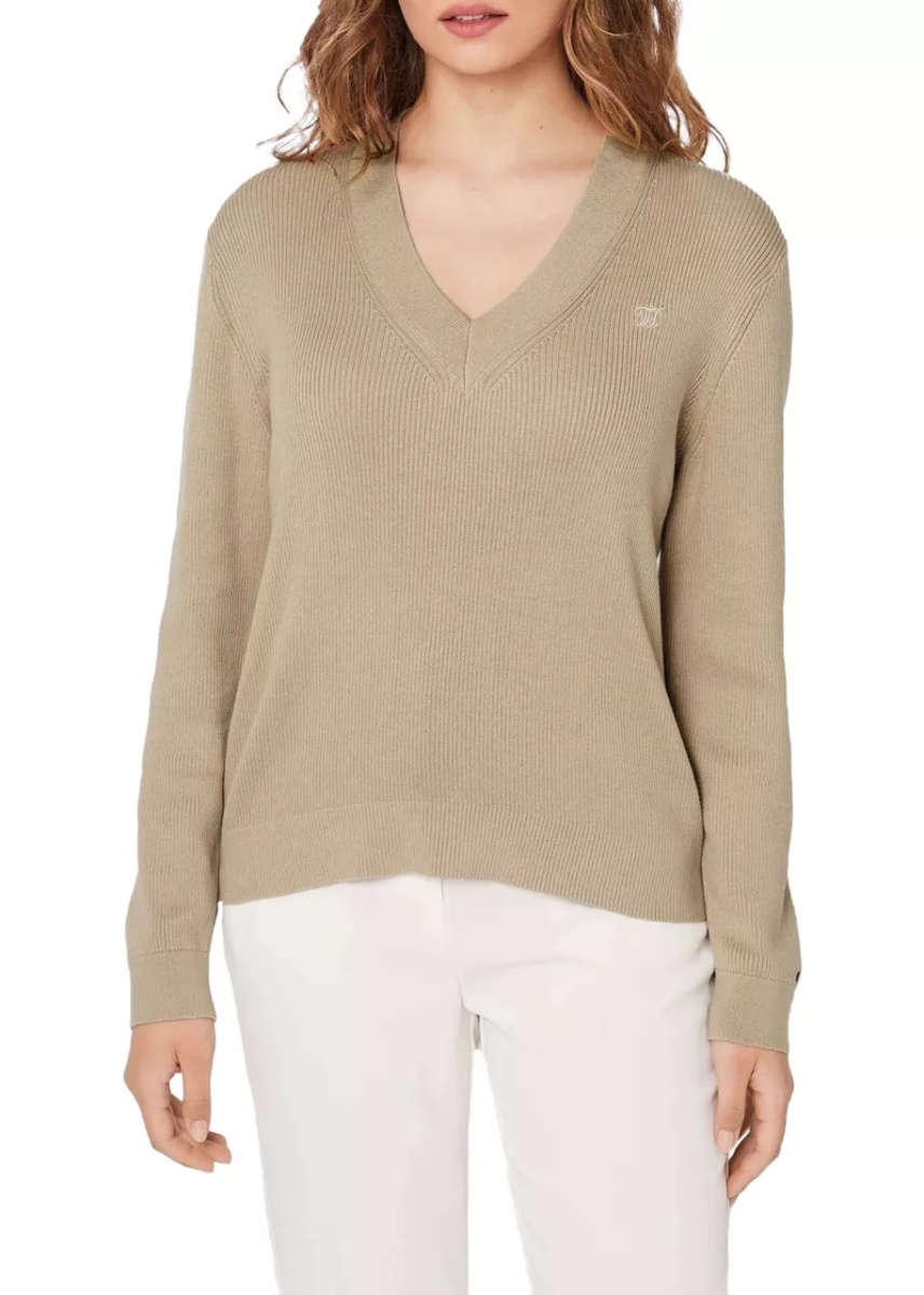 Bluze SOFT RIB KNIT V-NECK RELAXED JUMPER - Img 2