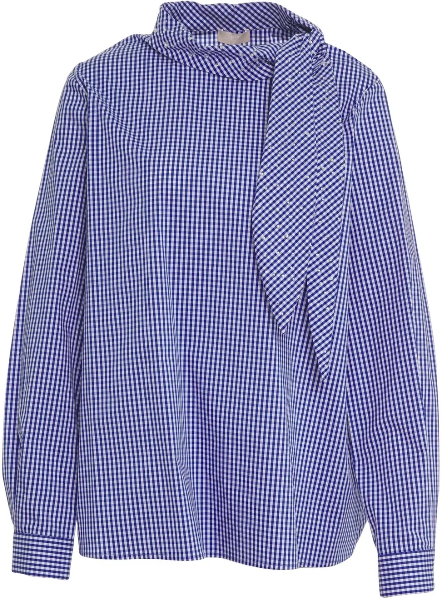Bluze Striped blouse with bow collar Liu Jo White Striped blouse with bow collar - Img 2
