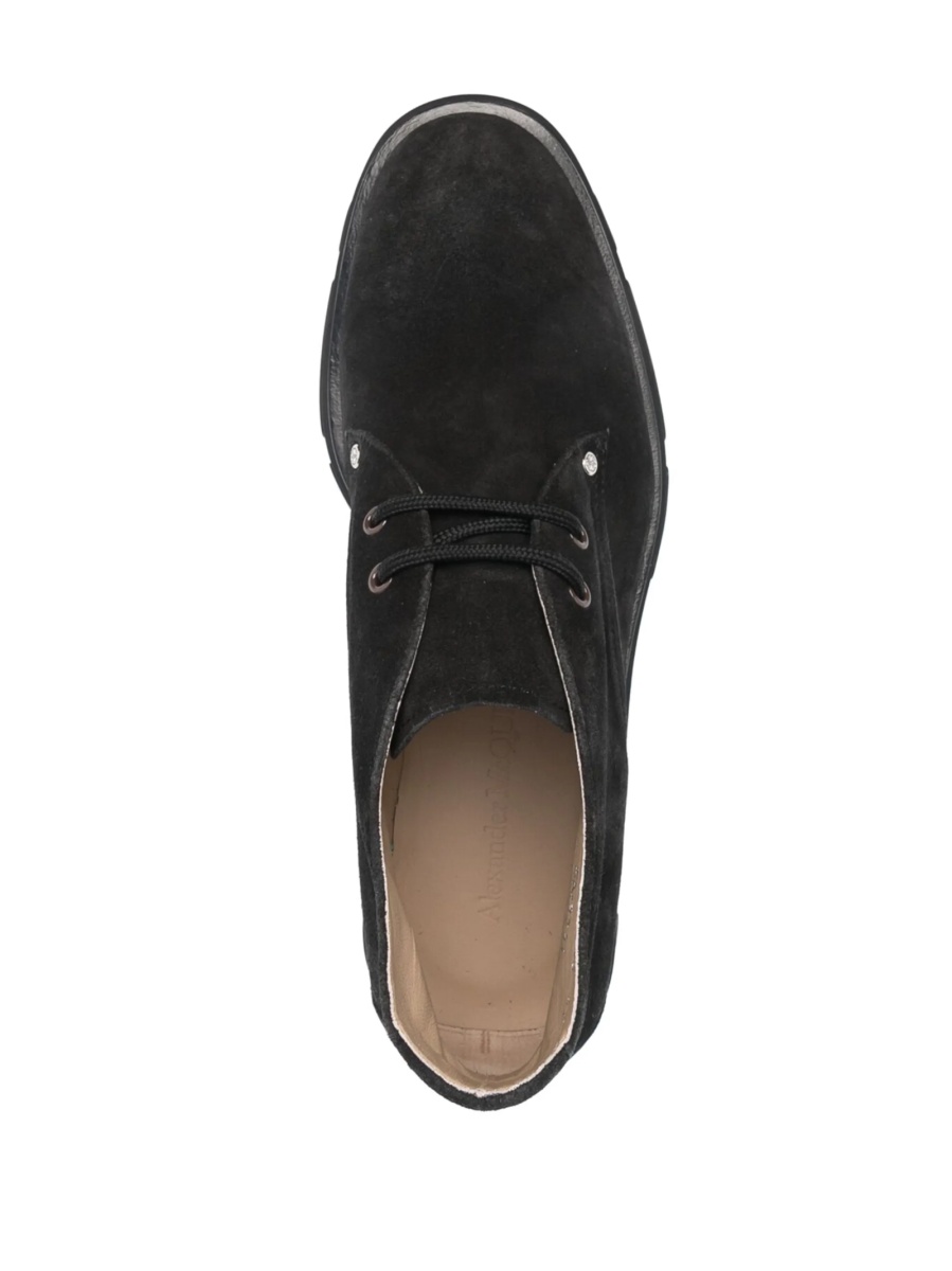 Bocanci Alexander McQueen negri din piele intoarsa - Img 4